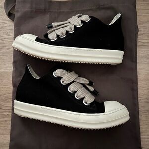 Rick Owens Black and White Sneakers